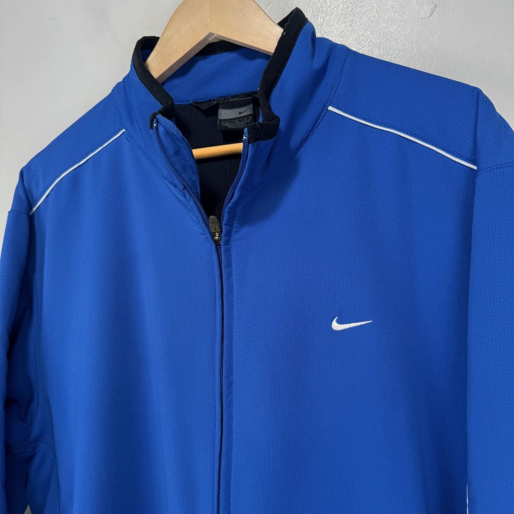 VTG Nike Sphere Windbreaker Jacket Men Large Blue Full Zip Gray Label 1990 90s - Picture 4 of 11